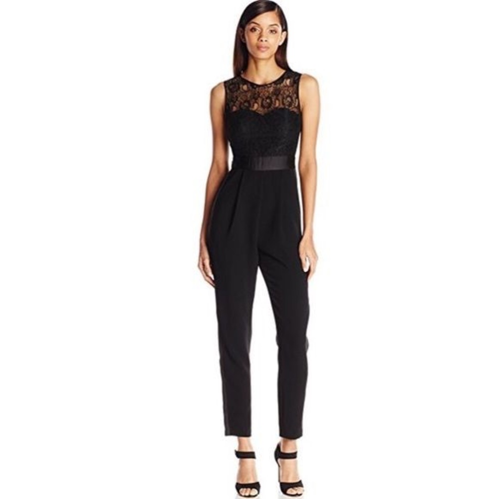 BCBG lace tuxedo jumpsuit 0 NEW